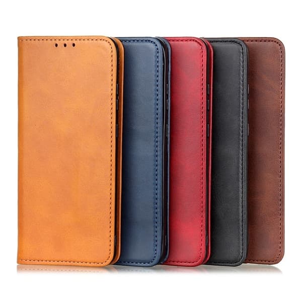 Wallet-style ægte Læder Flipcase til Sony Xperia 1 III - Sort