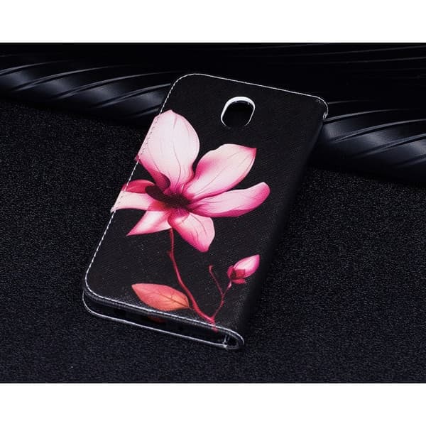 Samsung Galaxy J7 (2017) Charmerende læder etui - Blomster mønster