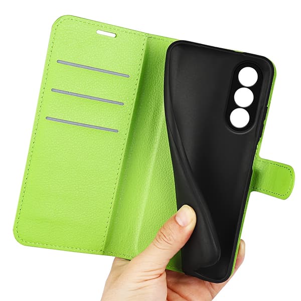 Klassisk OnePlus Nord 5 flip etui - Grøn