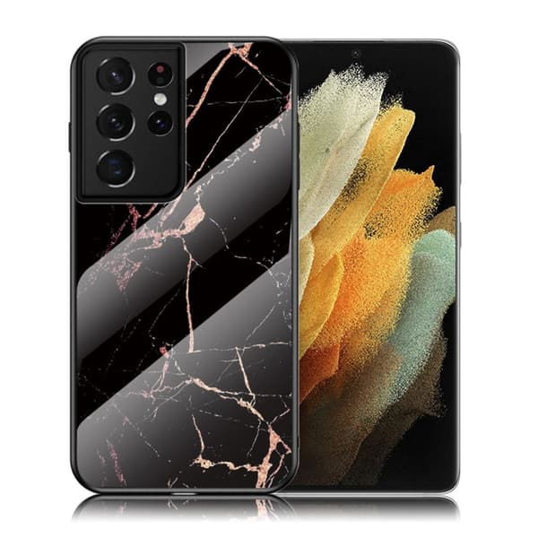 Fantasy marmor Samsung Galaxy S21 Ultra cover - sort