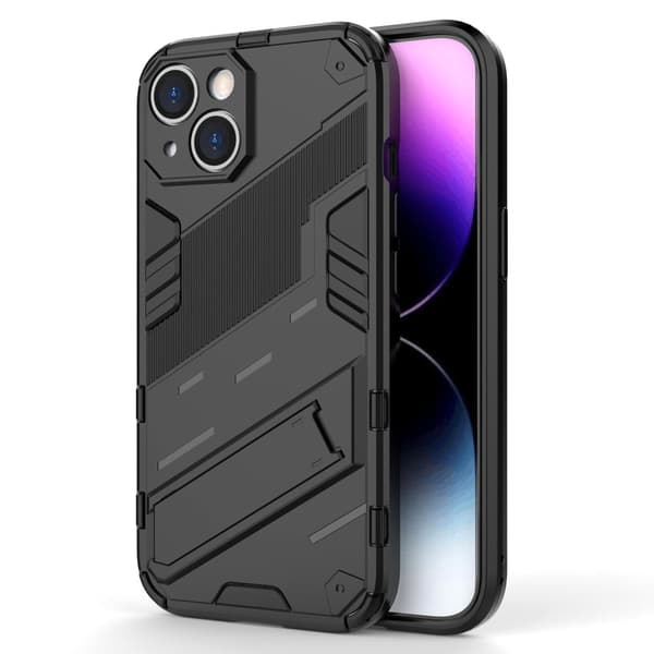 Shockproof Hybrid Deksel med A Modern Touch til iPhone 15 - Svart
