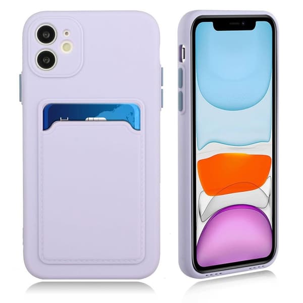 Kortholdercover til iPhone 12 Mini - Lys Lilla