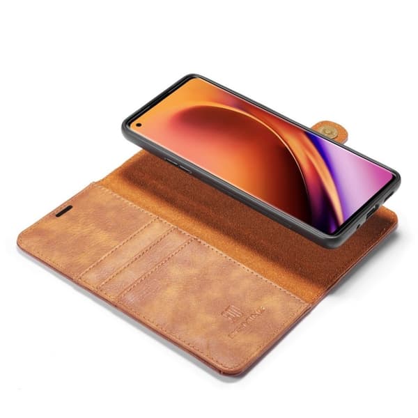 DG.MING OnePlus 8 Pro 2-in-1 Wallet Etui - Brun