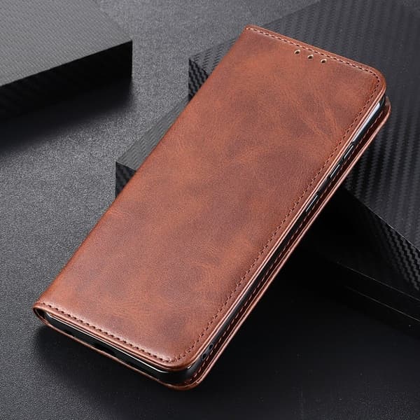 Wallet-style ægte Læder Flipcase til Samsung Galaxy A52 5G - Kaffe