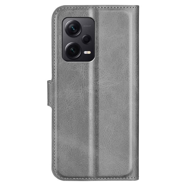 Læderetui med Pung til Xiaomi Redmi Note 12 Pro Plus - Grå