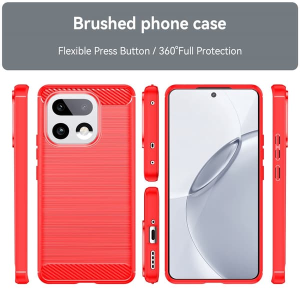 Carbon Flex Realme 16 Pro Plus deksel - Rød