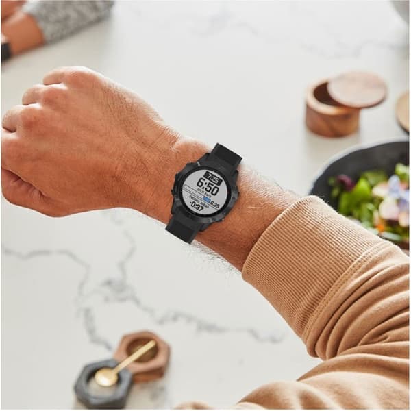 Garmin Fenix 6 Stilfuldt silikone Urrem - Sort