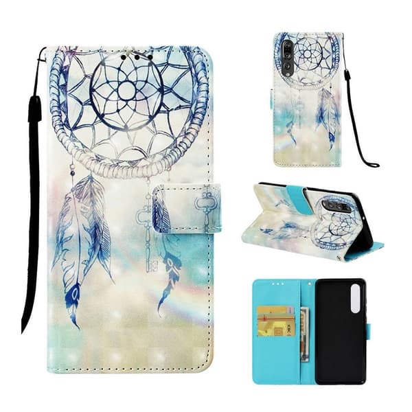 Huawei P30 Pro lysspot læder flip etui - Drømmefanger