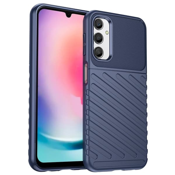 Thunder Samsung Galaxy A24 4G Suojakotelo - Sininen