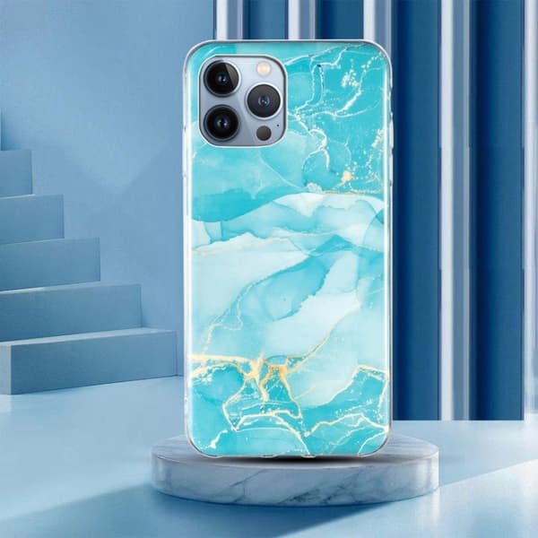 Marble iPhone 14 Pro Max Suojakotelo - Vihreä
