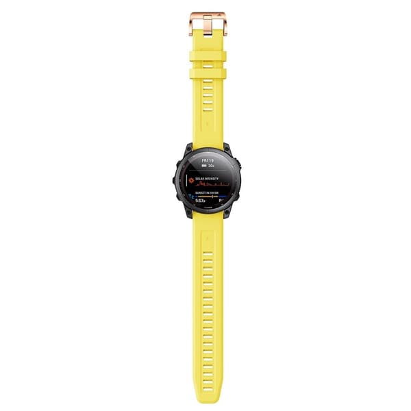 Urrem i silikone til Garmin Fenix 7S - Gul