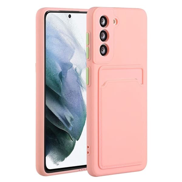 Cover med Kortholder til Samsung Galaxy S23 Plus - Lyserød