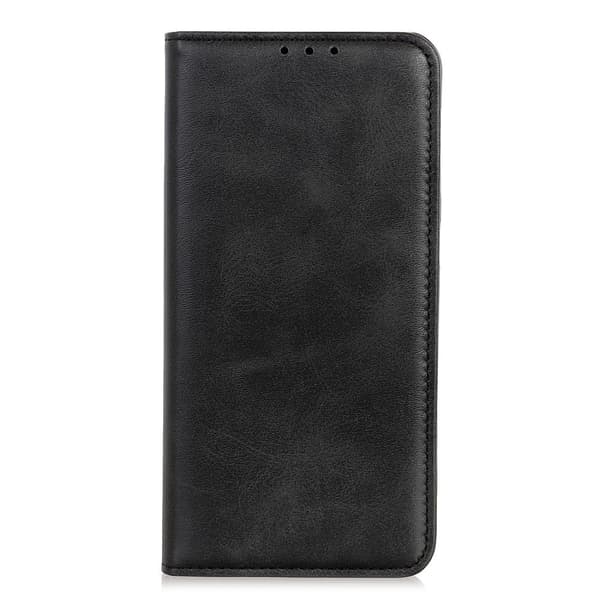 Flip Etui med Pung i ægte Læder til Samsung Galaxy S22 Plus - Sort
