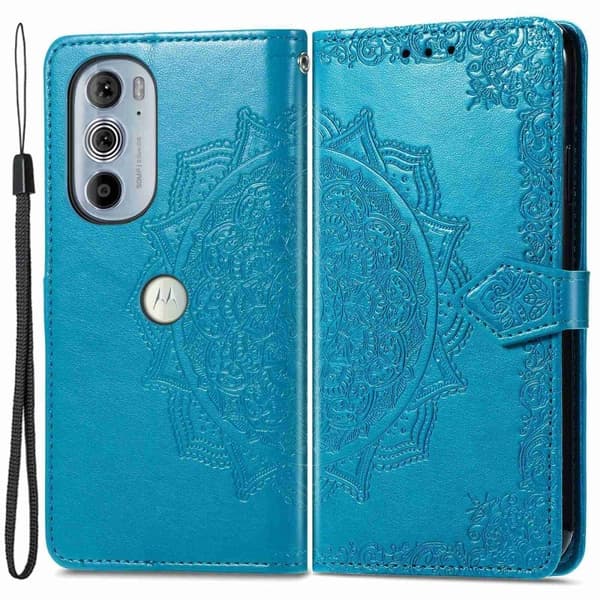 Mandala Motorola Edge 30 Pro Flippetui - Blå