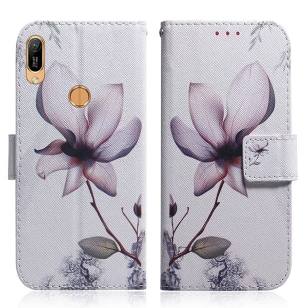Huawei Y6 2019 konstläderfodral med motiv - Vacker blomma