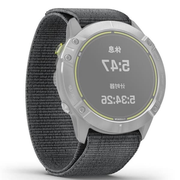 26mm nylon silmukkainen kellohihna Garmin kellolle - Harmaa