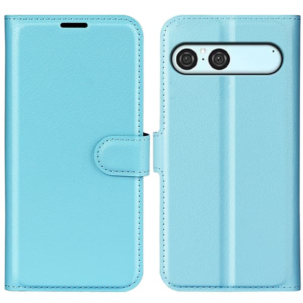 Klassisk Sony Xperia 10 VII flip etui - Blå