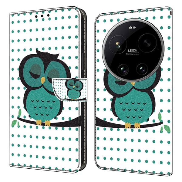 Wonderland Xiaomi 17 Ultra flip etui - Sovende Ugle