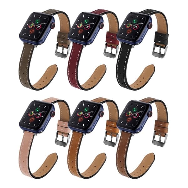 Apple Watch (41mm) retro urrem i ægte læder - Lyserød