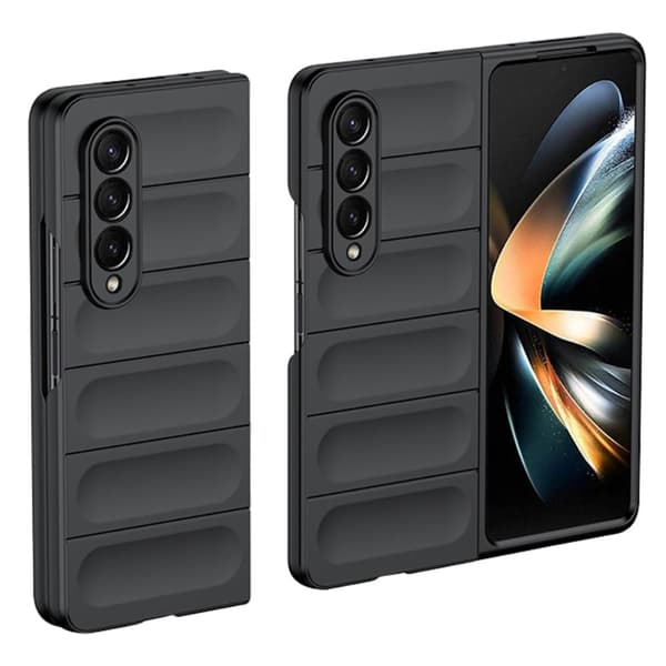 Blødt grebsformet cover til Samsung Galaxy Z Fold3 5G - Sort
