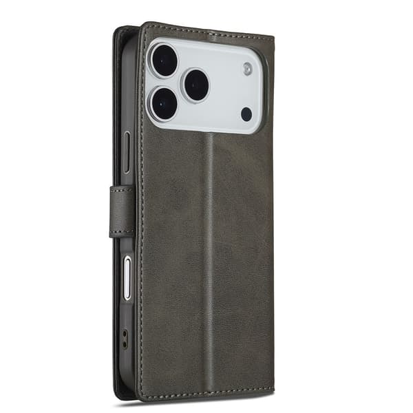 LC.Imeeke läder iPhone 17 Pro fodral - Grå