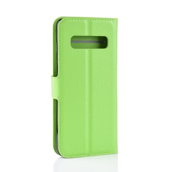 Samsung Galaxy S10 litchi läderfodral - Grön
