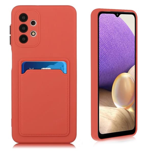 Card Holder Cover til Samsung Galaxy A32 - Rød