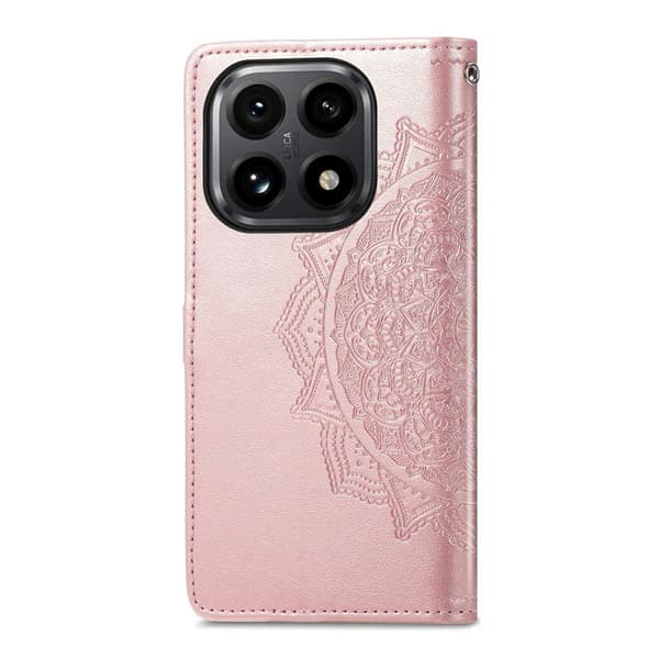 Mandala Xiaomi 15T etui i lær - Rose Gull