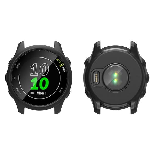 Garmin Forerunner 255 Watch Case Drop-Resistant Silicone Smartwatch Cover - Sort
