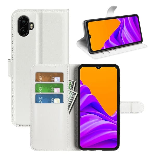 Klassisk Samsung Galaxy XCover7 Pro flip etui - Hvid