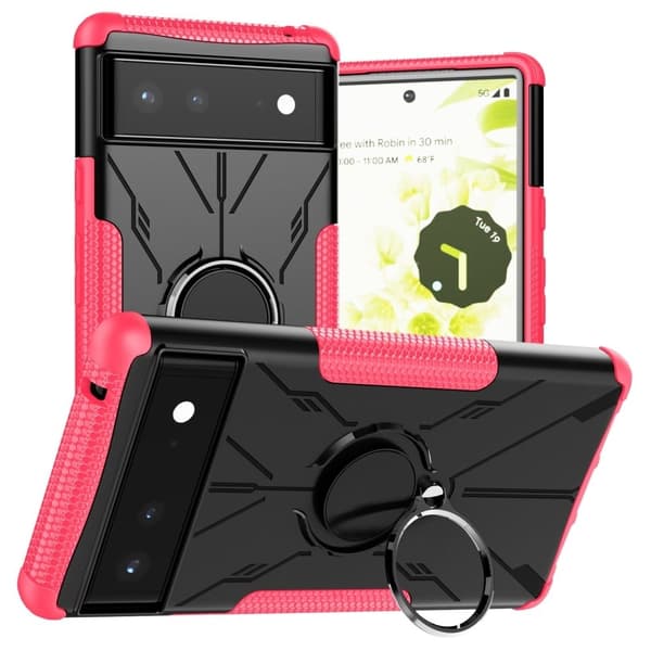 Kickstand-cover med magnetisk plade til Google Pixel 6 - Rose