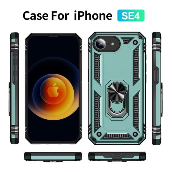 Bofink Combat iPhone 16e kotelot - Mustanvihreä
