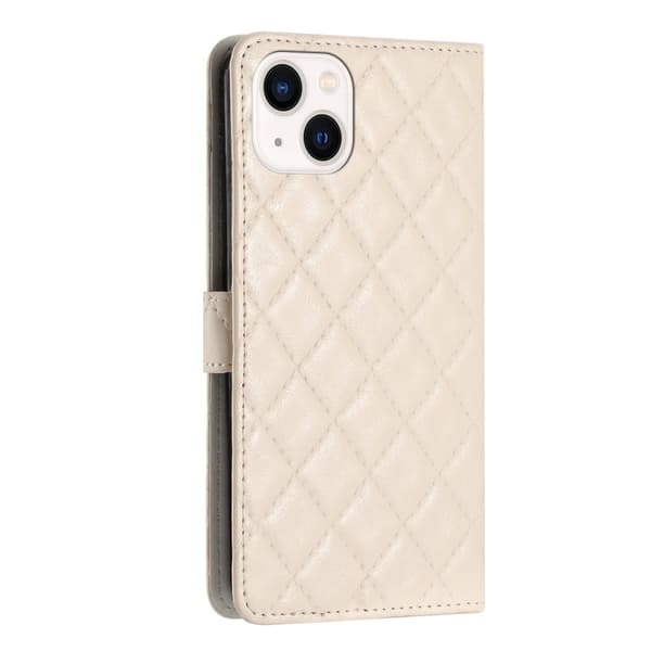 Funksjonelt rombe lommebokdeksel for iPhone 13 - Hvit