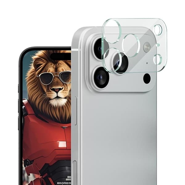 IMAK iPhone 17 Pro kameraskydd i glas och akryl