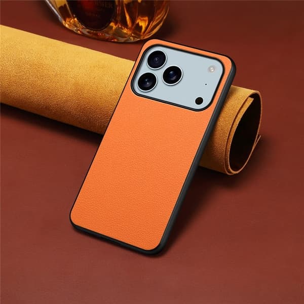Mat og elegant tekstureret iPhone 17 Pro Max cover - Orange