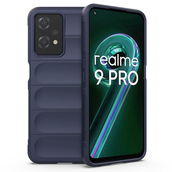 Blødt grebsformet cover til Realme 9 Pro - Blå
