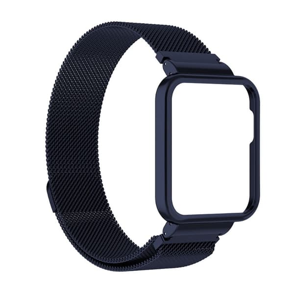 Xiaomi Redmi Watch 2 urrem i rustfrit stål med cover - Blækblå