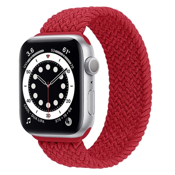 Apple Watch (45 mm) elastisk urrem - Rød / Størrelse: L