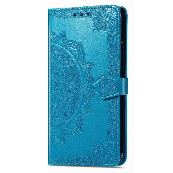 Mandala Samsung Galaxy A37 nahkakotelo - Sininen