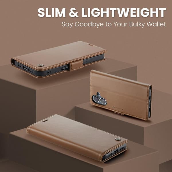 CaseMe iPhone 17 smooth etui - Brun