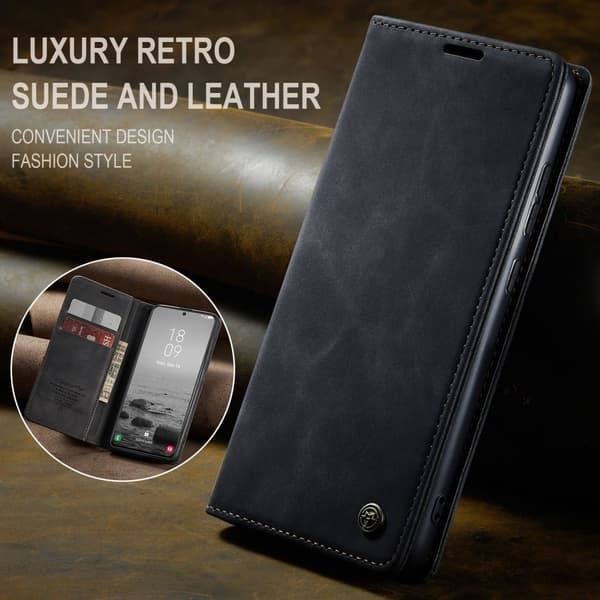 CaseMe Samsung Galaxy S24 smooth etui - Sort