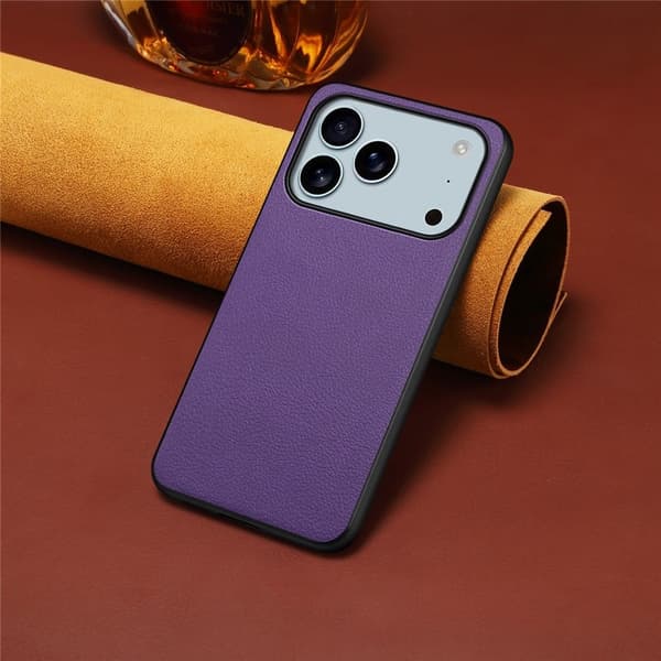 Mat og elegant tekstureret iPhone 17 Pro Max cover - Lilla