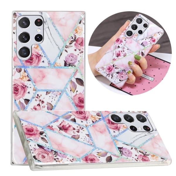 Deco Samsung Galaxy S23 Ultra Etui - Electroplated Rose