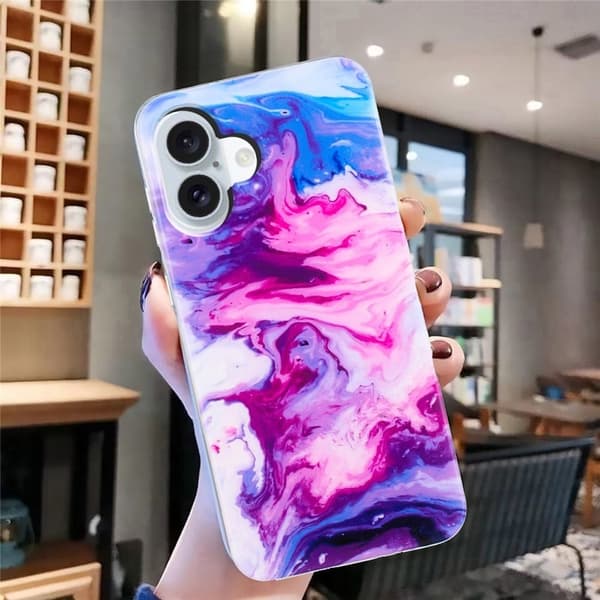 Marble design iPhone 17 kotelot - Ruusu