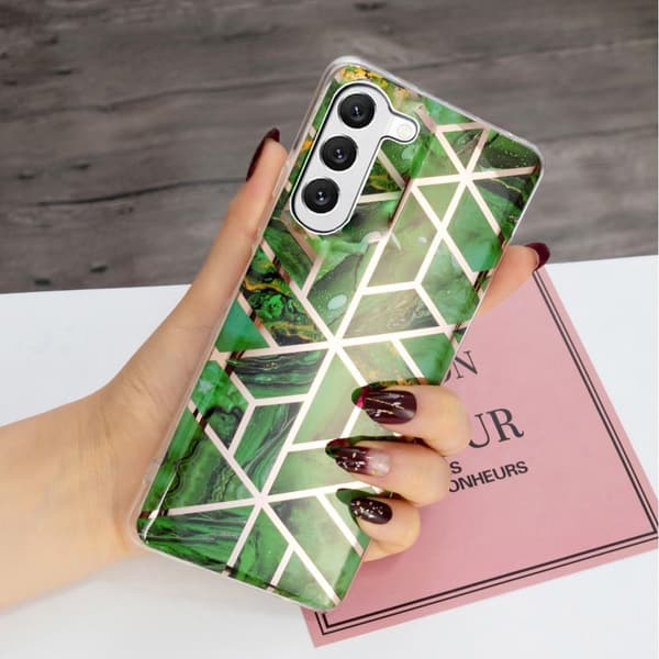 Deco Samsung Galaxy S23 Plus Etui - Electroplated Grønn Klinkekule