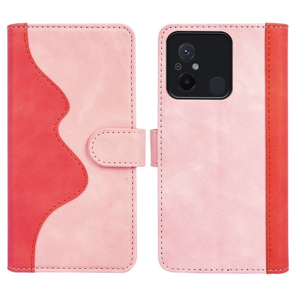 Tofarget lærdeksel for Xiaomi Redmi 12C - Rosa