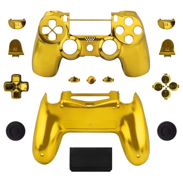 DATA FROG Sony PS4 Slim PS4 JDM-040 Controller Grip Housing Shell Button Cover Cap - Guld