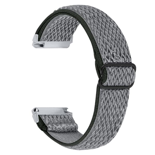 Fitbit Versa 2 / Versa Lite elastiskt klockarmband med justerbart spänne - Mörkgrå