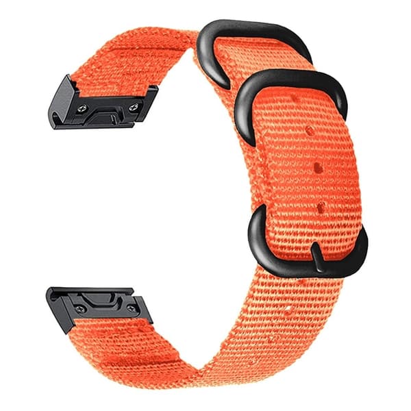 26mm nylon ranneke Garmin kellolle - Oranssi