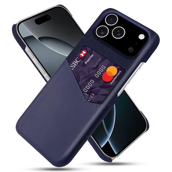 Bofink iPhone 17 Pro kortdeksel - Blå